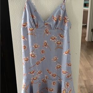 Urban Outfitters Lavender Floral Slip Mini Dress